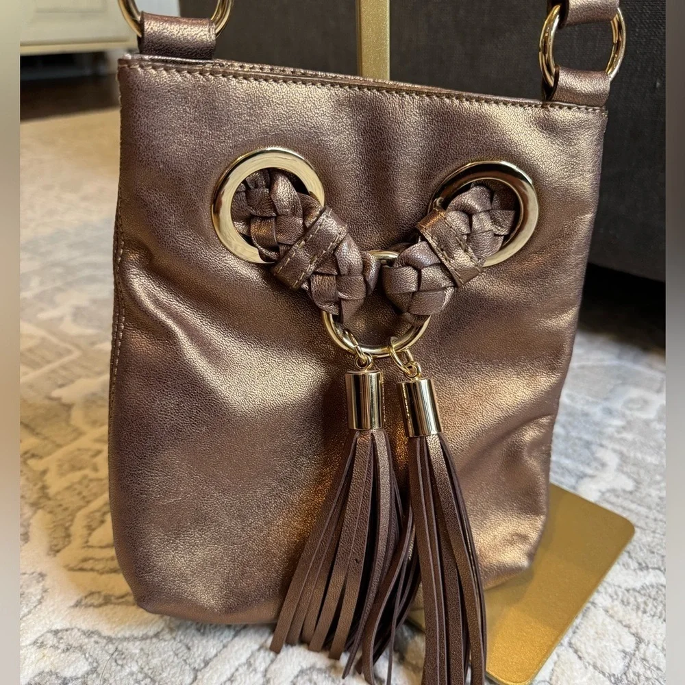 Michael Kors Bronze crossbody with gold hardware